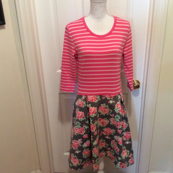 Matilda Jane Dresses & Skirts - Matilda Jane Dress M Pink Blue-Gray Green White